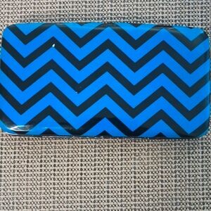 Blue and Black zigzag wallet